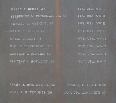 Army Panel on Burholme Memorial for Peace image. Click for full size.