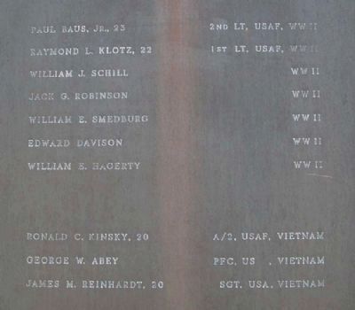 USAF Panel on Burholme Memorial for Peace. Click for full size. USAF Panel on Burholme Memorial for Peace image. Click for full size.
