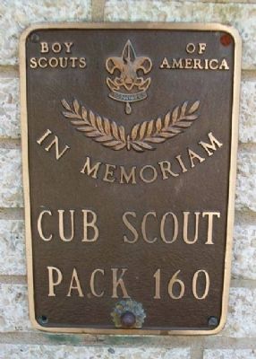 Cub Pack 160 Marker on Burholme Memorial. Click for full size. Cub Pack 160 Marker on Burholme Memorial image. Click for full size.