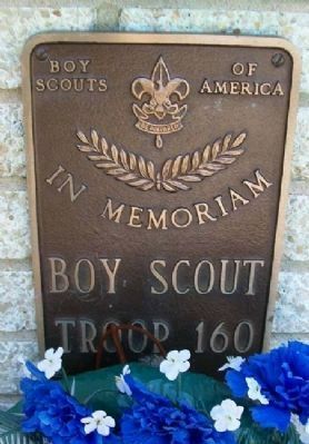 Scout Troop 160 Marker on Burholme Memorial image. Click for full size.