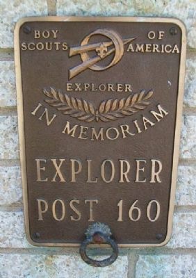 Explorer Post 160 Marker on Burholme Memorial image. Click for full size.