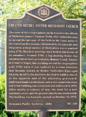 Chester-Bethel UMC Marker image. Click for full size.
