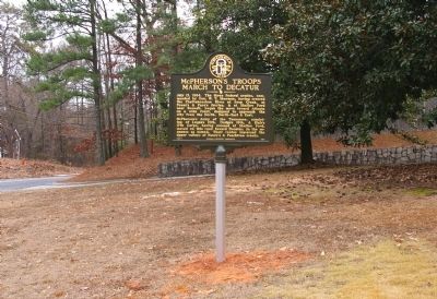 McPherson's Troops March to Decatur Marker image. Click for full size.