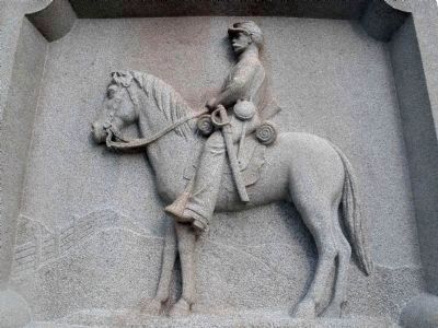 8th New York Cavalry Marker Relief Art Close-Up image. Click for full size.