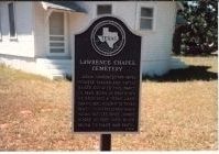 Lawrence Chapel Cemetery Marker image. Click for full size.