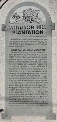 Windsor Hill Plantation Marker. Click for full size. Windsor Hill Plantation Marker image. Click for full size.