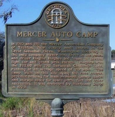 Mercer Auto Camp Marker image. Click for full size.