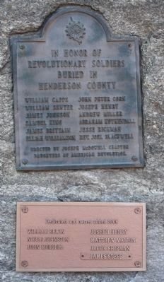 Revolutionary Soldiers Marker close-up. Click for full size. Revolutionary Soldiers Marker close-up image. Click for full size.