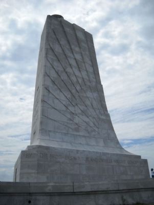 Wright Brothers National Memorial East side close-up image. Click for full size.