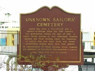 Unknown Sailors' Cemetery Marker image. Click for full size.