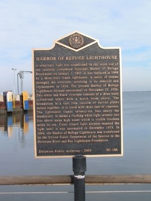 Harbor of Refuge Lighthouse Marker image. Click for full size.