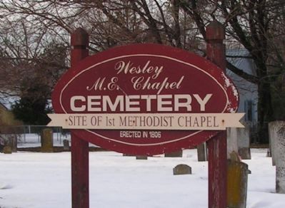 Wesley M.E. Chapel Cemetery Marker. Click for full size. Wesley M.E. Chapel Cemetery Marker image. Click for full size.