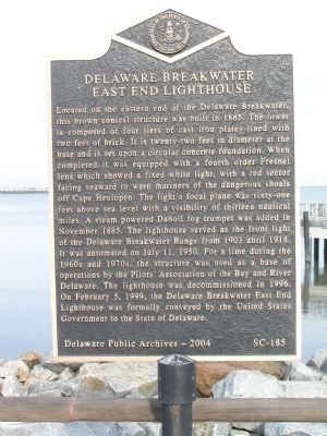 Delaware Breakwater East End Lighthouse Marker image. Click for full size.