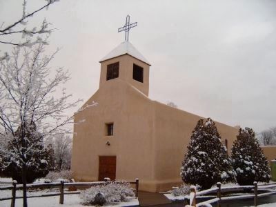 San Isidro Catholic Church in Winter image. Click for full size.