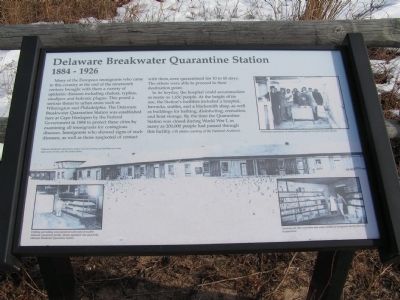 Delaware Breakwater Quarantine Station Marker image. Click for full size.