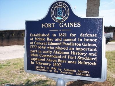 Fort Gaines Marker. Click for full size. Fort Gaines Marker image. Click for full size.