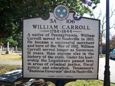 William Carroll Marker. Click for full size. William Carroll Marker image. Click for full size.