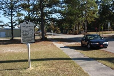 American Legion Hut Marker, looking southeast, near the intersection of Jackson Ave. & Hoover St. image. Click for full size.