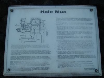 Hale Mua Marker. Click for full size. Hale Mua Marker image. Click for full size.
