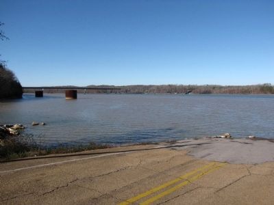 Tennessee River bridge and ferry image. Click for full size.