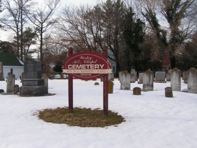 Wesley M.E. Chapel Cemetery Marker. Click for full size. Wesley M.E. Chapel Cemetery Marker image. Click for full size.