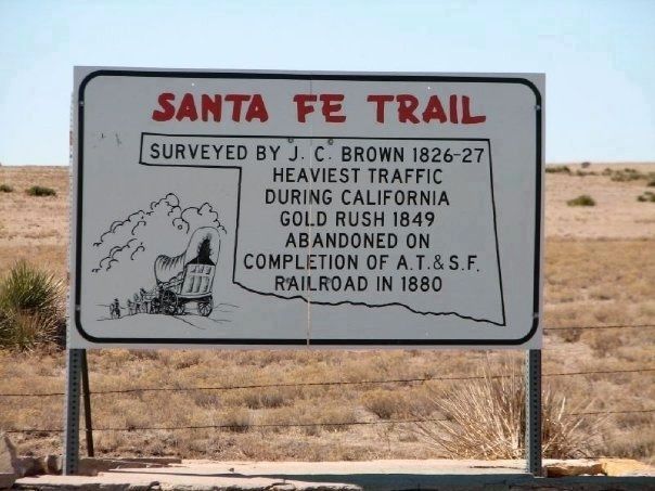 Santa Fe Trail sign image. Click for full size.