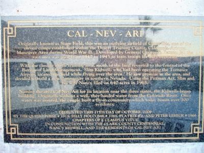 Cal-Nev-Ari Marker image. Click for full size.
