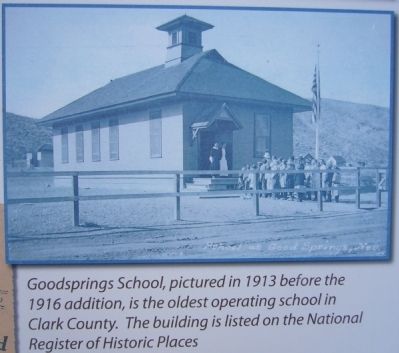 Photo of school on Good's Spring Marker image. Click for full size.