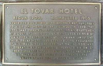 El Tovar Hotel Marker image. Click for full size.