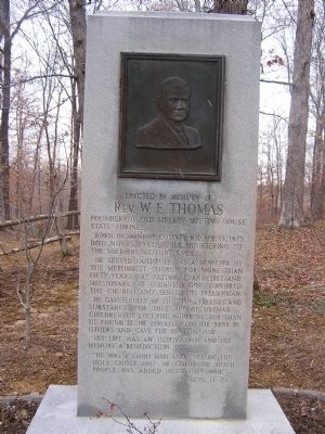 Rev. W. E. Thomas Marker image. Click for full size.