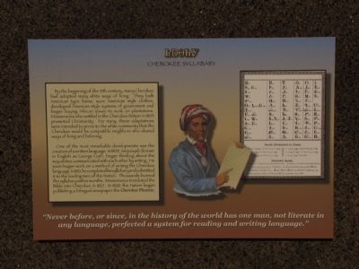 Cherokee Syllabary Marker. Click for full size. Cherokee Syllabary Marker image. Click for full size.