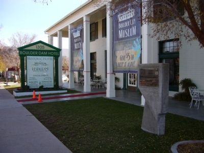 The Boulder Dam Hotel Marker image. Click for full size.