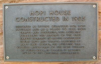 Hopi House Marker image. Click for full size.