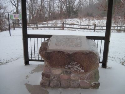 Nicolet Landing Marker with Info Plaque in back. Click for full size. Nicolet Landing Marker with Info Plaque in back image. Click for full size.