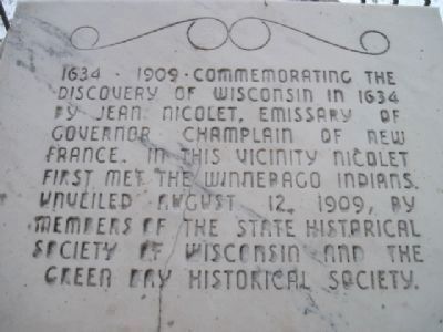 Nicolet Landing Marker. Click for full size. Nicolet Landing Marker image. Click for full size.