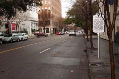 Institute Hall / "The Union Is Dissolved!" Marker, seen looking north along Meeting Street image. Click for full size.