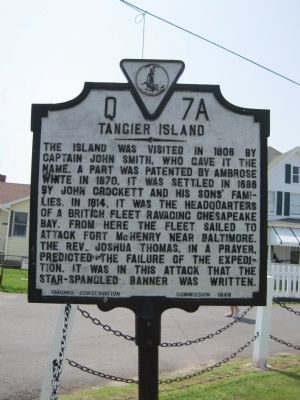 Tangier Island Marker. Click for full size. Tangier Island Marker image. Click for full size.