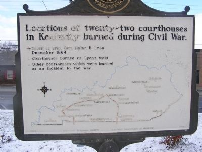 Courthouse Burned Marker (reverse) image. Click for full size.