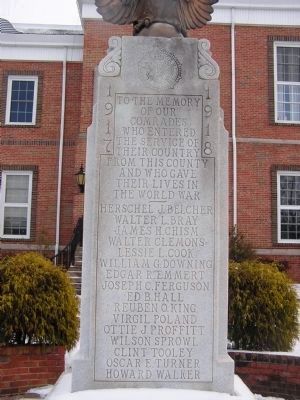 Monroe County World War I Monument image. Click for full size.