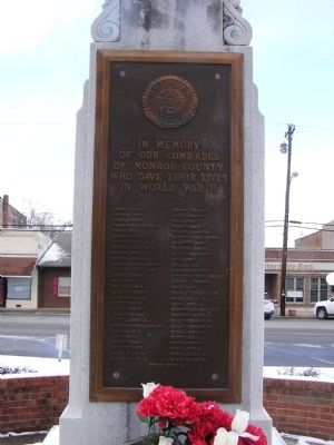 Monroe County World War II Memorial Marker image. Click for full size.