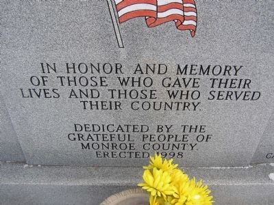 Monroe County Korean & Vietnam War Memorial Marker image. Click for full size.