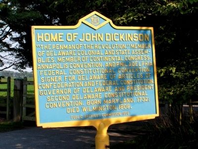 Home of John Dickinson Marker image. Click for full size.