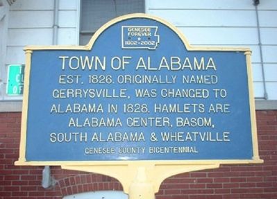Town of Alabama Marker image. Click for full size.