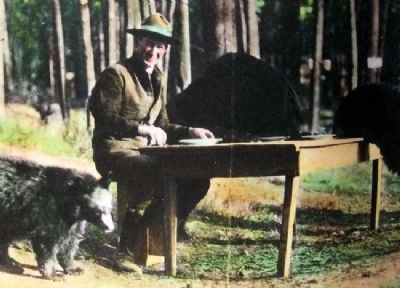 Photo on Horace M. Albright Marker. Click for full size. Photo on Horace M. Albright Marker image. Click for full size.