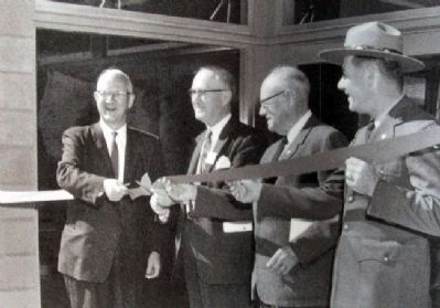 Photo on Horace M. Albright Marker. Click for full size. Photo on Horace M. Albright Marker image. Click for full size.
