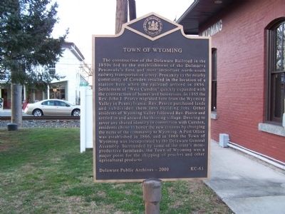 Town of Wyoming Marker image. Click for full size.