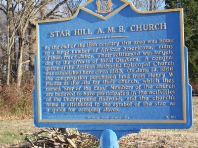 Star Hill A.M.E. Church Marker image. Click for full size.