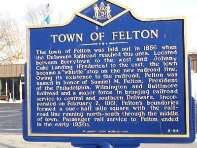 Town of Felton Marker image. Click for full size.