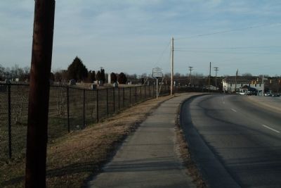 John Merrick Marker in Front of Beechwood Cemetery image. Click for full size.