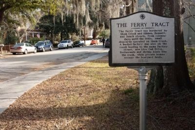 The Ferry Tract Marker, looking north along Bennett Street image. Click for full size.